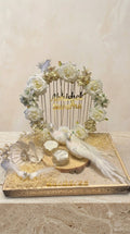 Premium Floral Hoop Ring Ceremony Platter with Bird. Buy for