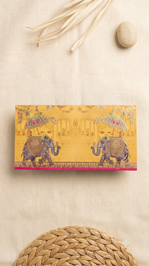 Elephant Print Shagun Envelope