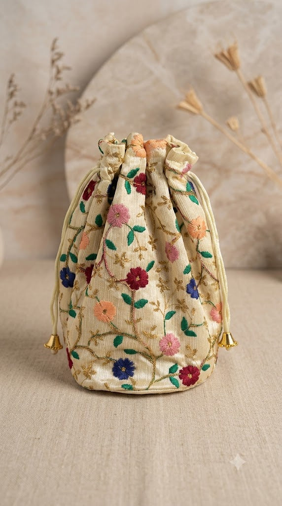 Floral Print Fancy Potli