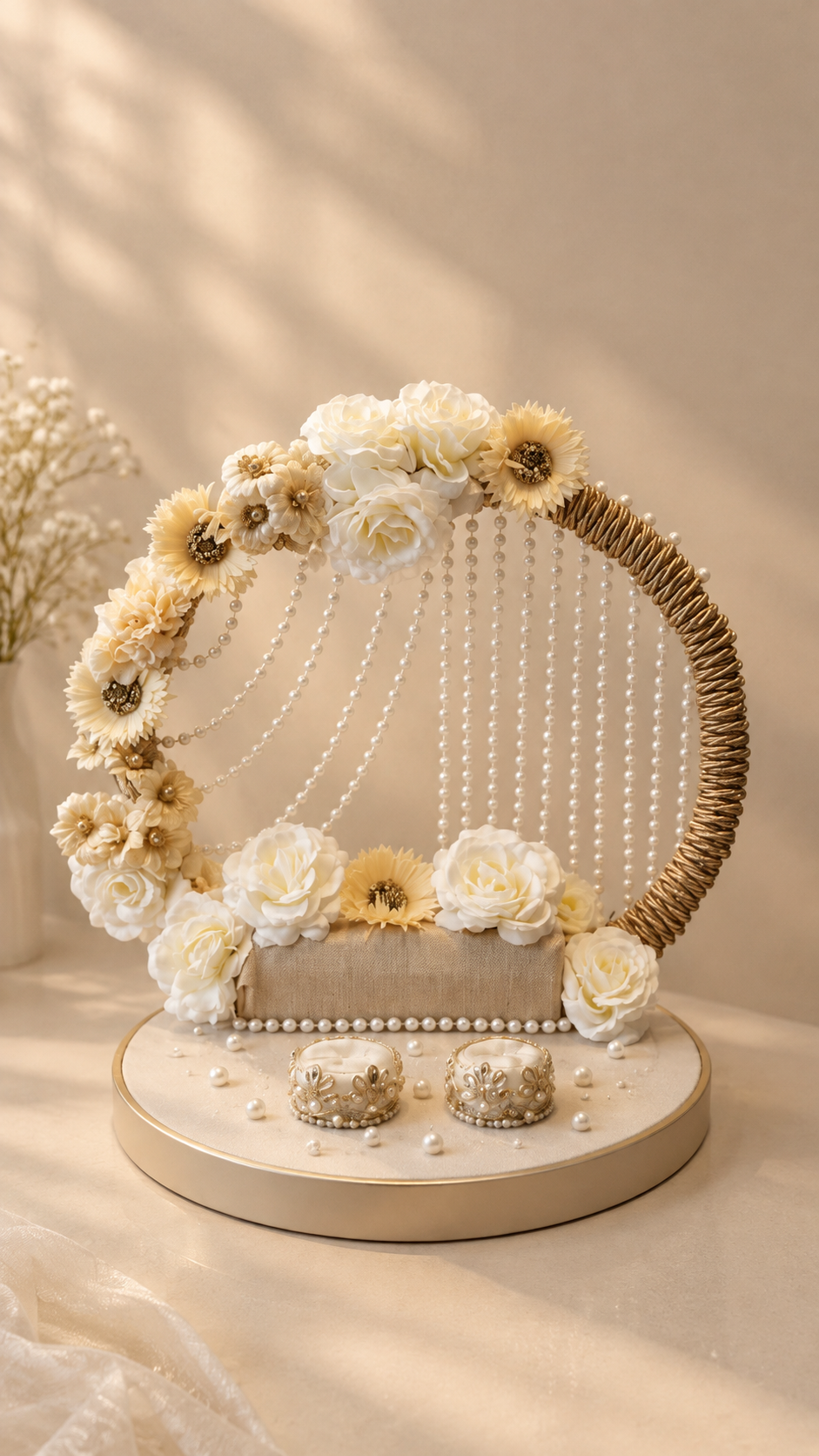 Floral Hoop Engagement Ring Tray