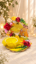 Floral Haldi Bowl Platter