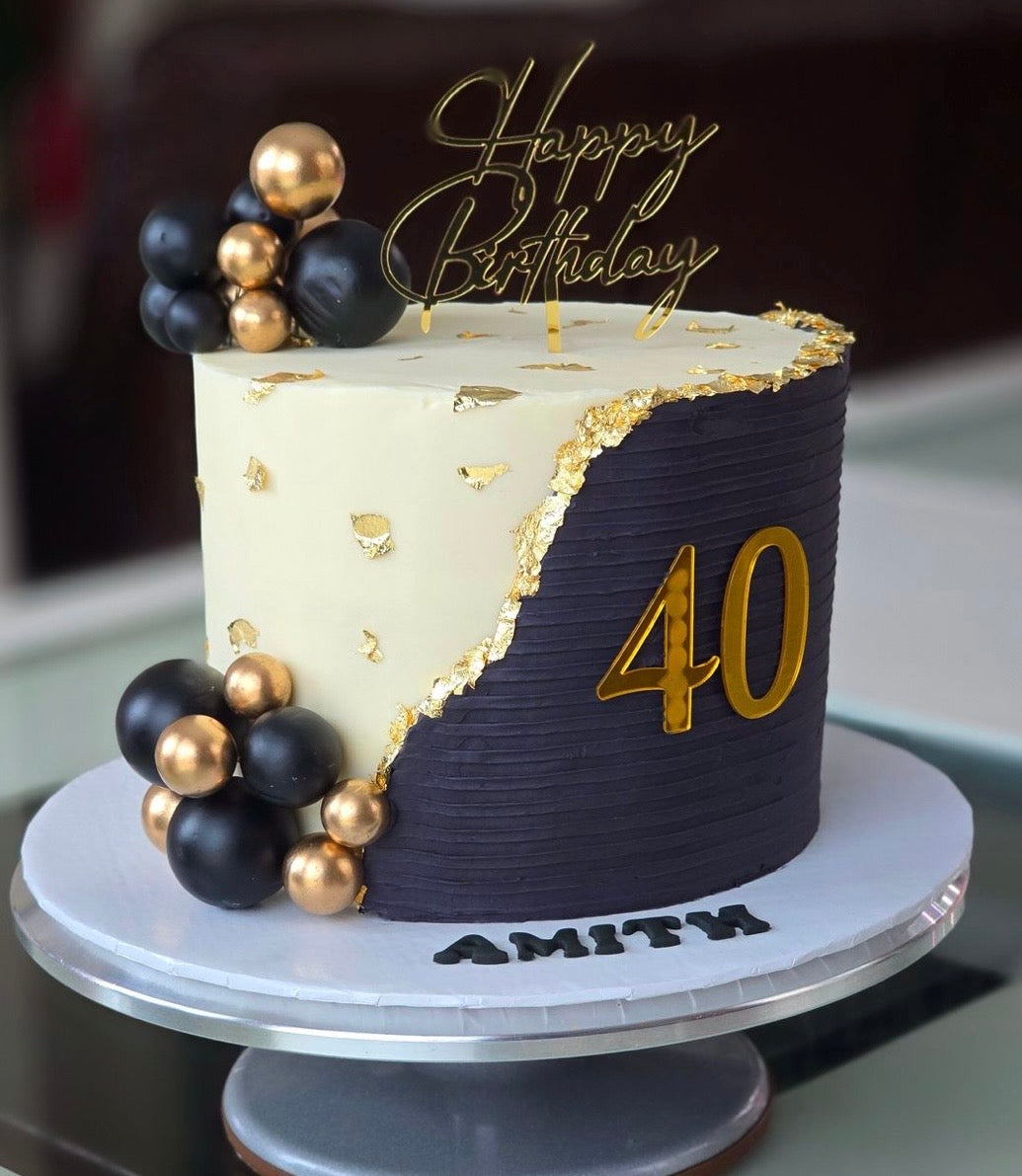 Black and light yellow cake ( 1kg )