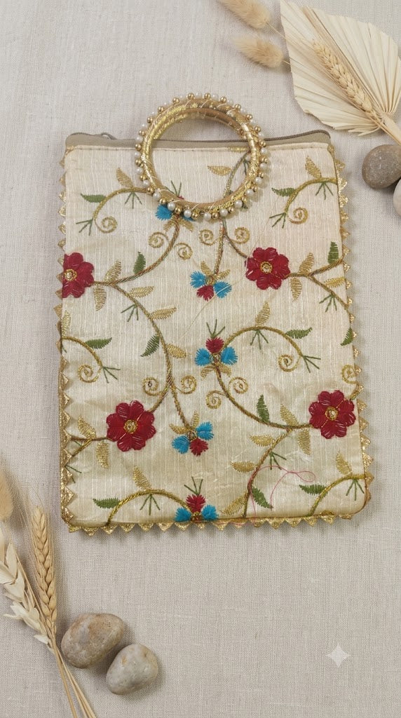 Small Round Handle Print Potli