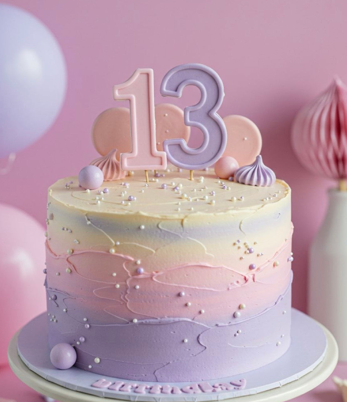 Lavender and Baby Pink Cake ( 1kg )