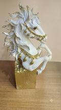Attractive White Horse Show Piece