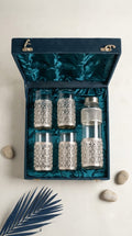 Beautiful 4 Glass & 1 Bottle Set Box