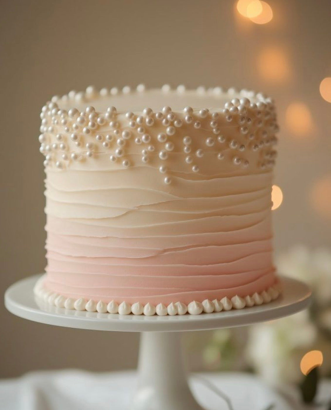 Baby Pink Pearl Cake ( 1kg )
