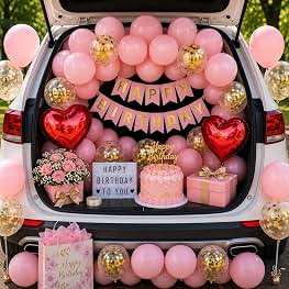 Baby Pink Car Decor