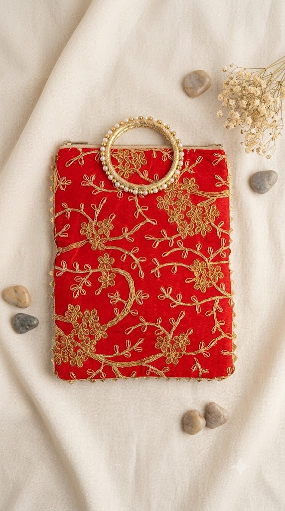 Round Circle Printed Pattern Potli