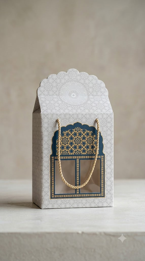 White Beautiful Print Empty Box