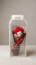 Red Flower Transparent Bag Corchet Bouquet