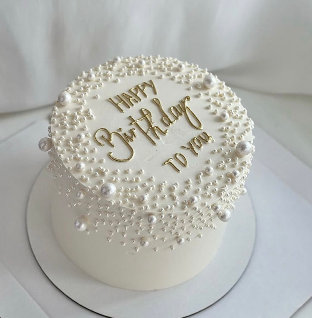 White Small Pearl Cake ( 1kg )