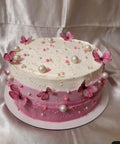 White and Pink Butterfly Cake ( 1kg)