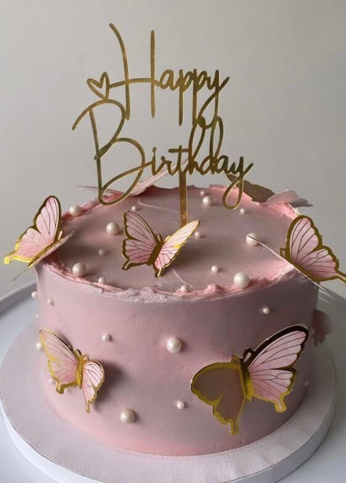Light Pink Butterfly Cake ( 1kg )