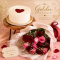 Heartfelt Rose Luxe (12 Mix roses bouquet  with pineapple cake)