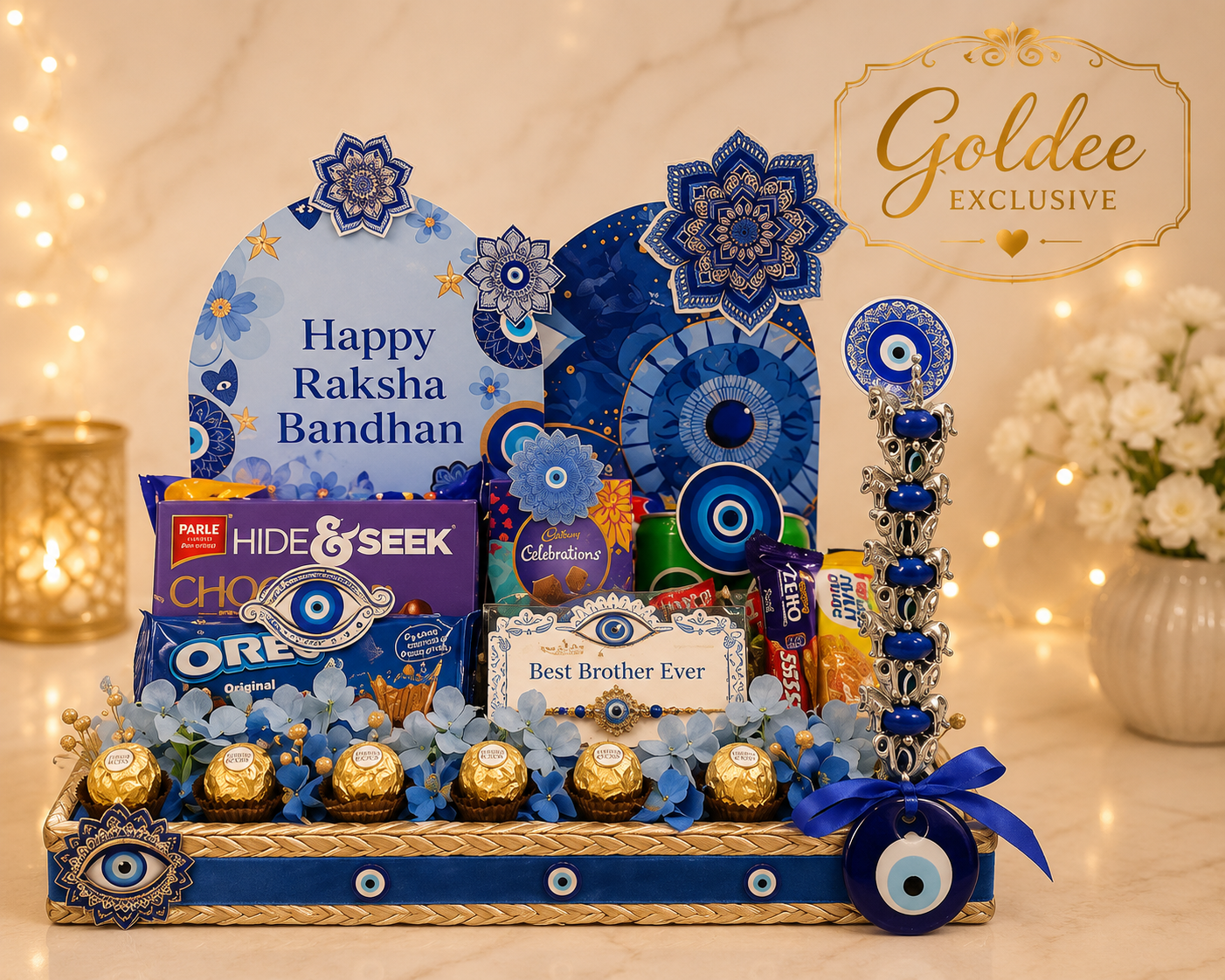 Evil Eye Luxury Rakhi Hamper