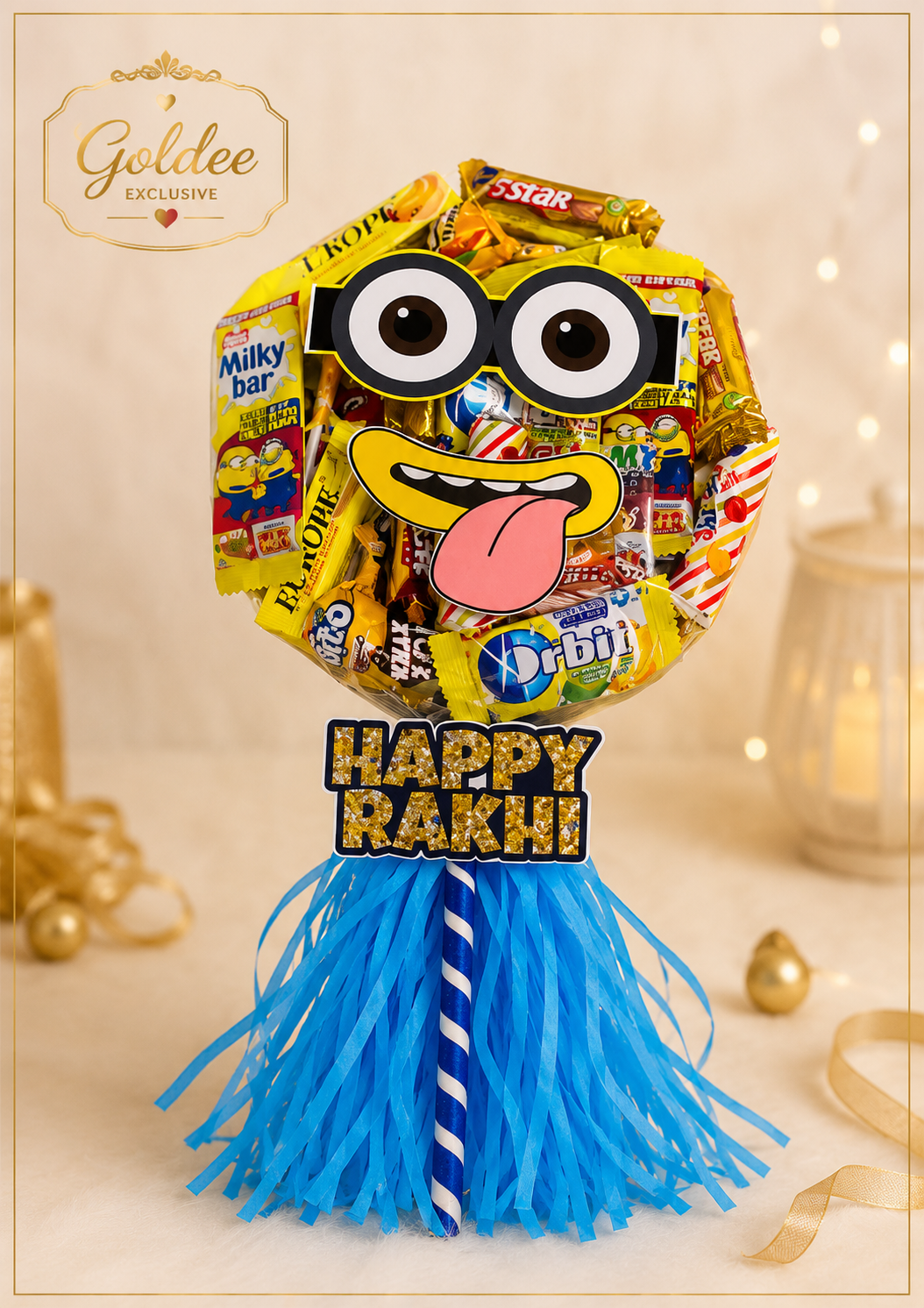 Minion Lollipop Rakhi Hamper