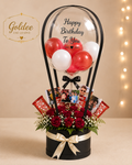 Customized Bobo Balloon & KitKat Floral Hamper