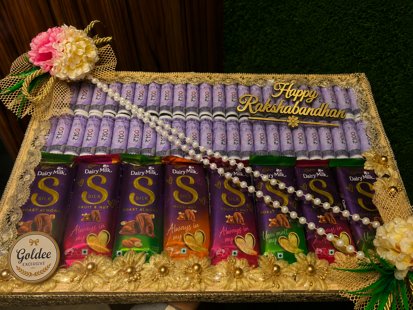 5100 vala rakhi gift with 8 silk
