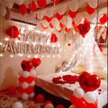 The Red Heart Romantic Balloon Room Setup