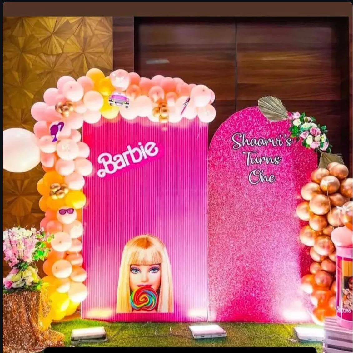 Barbie Theme Pink Balloon Decor