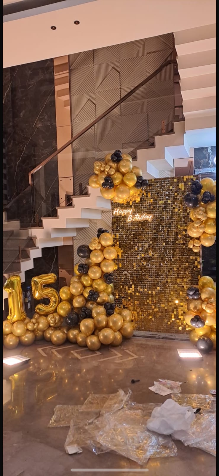 Golden Glam Birthday Shimmer Setup