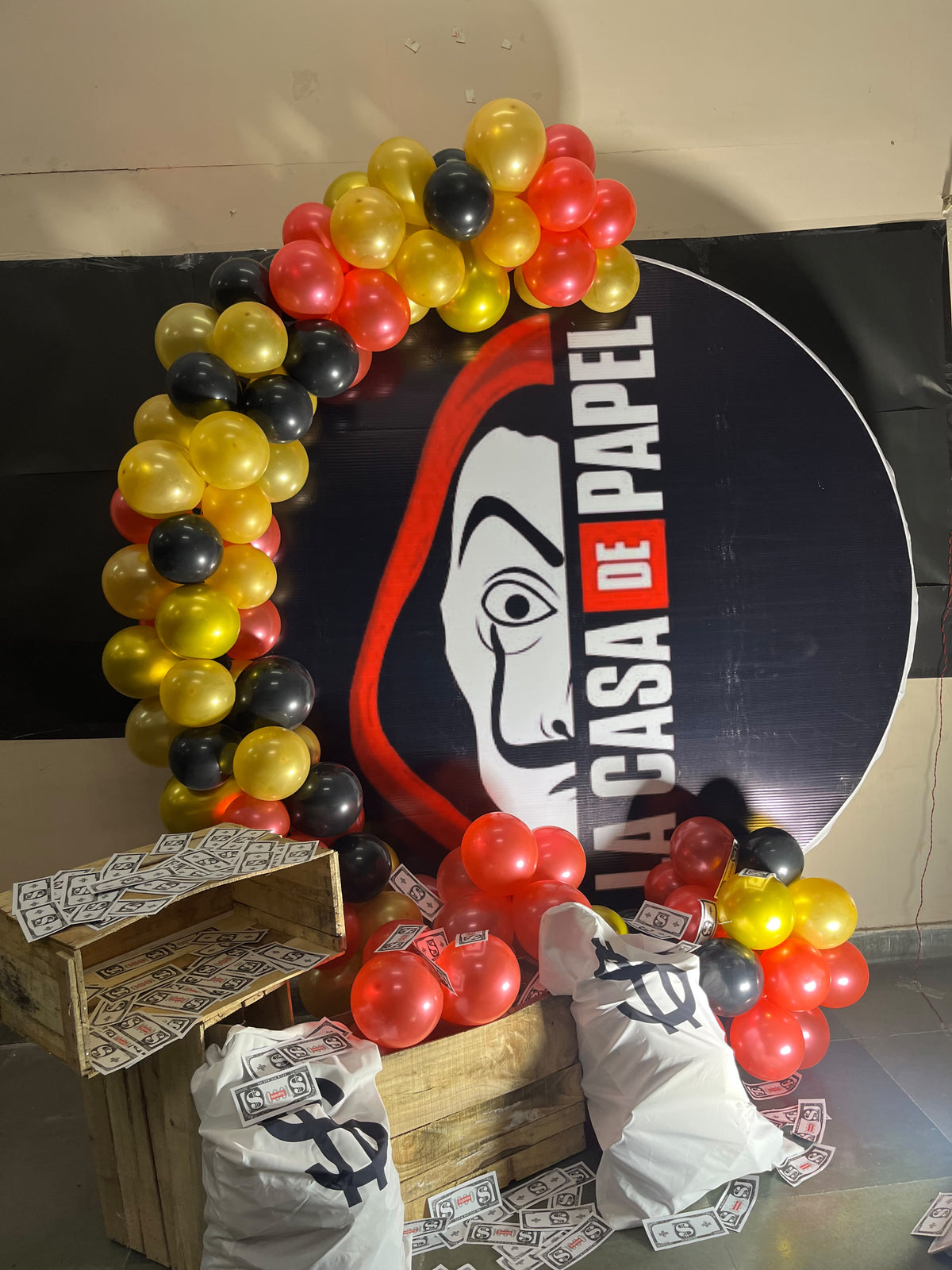 Money Heist Mystery Birthaday Setup