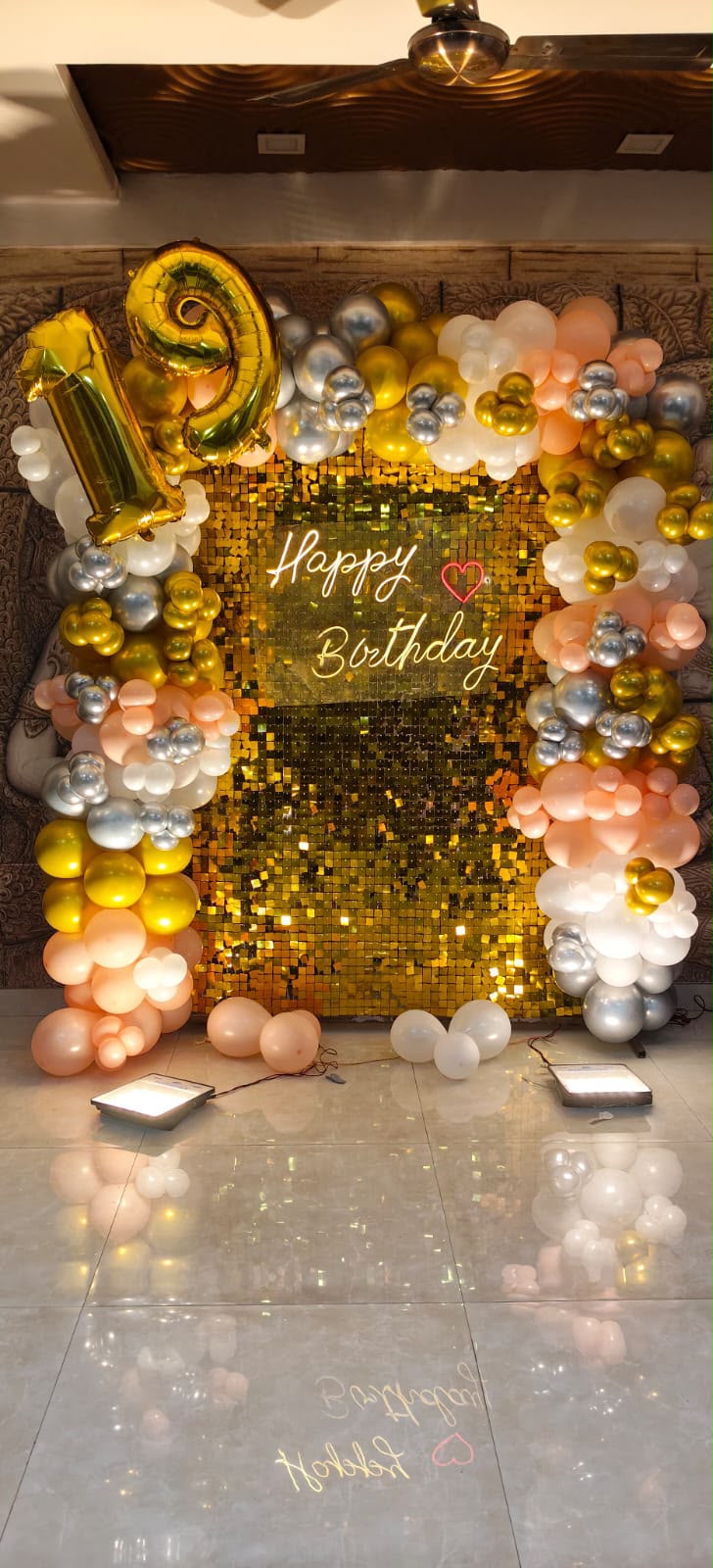 Golden Glam Shimmer Backdrop