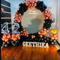 Galm Noir Rose Gold and Black Balloon Ring Decor