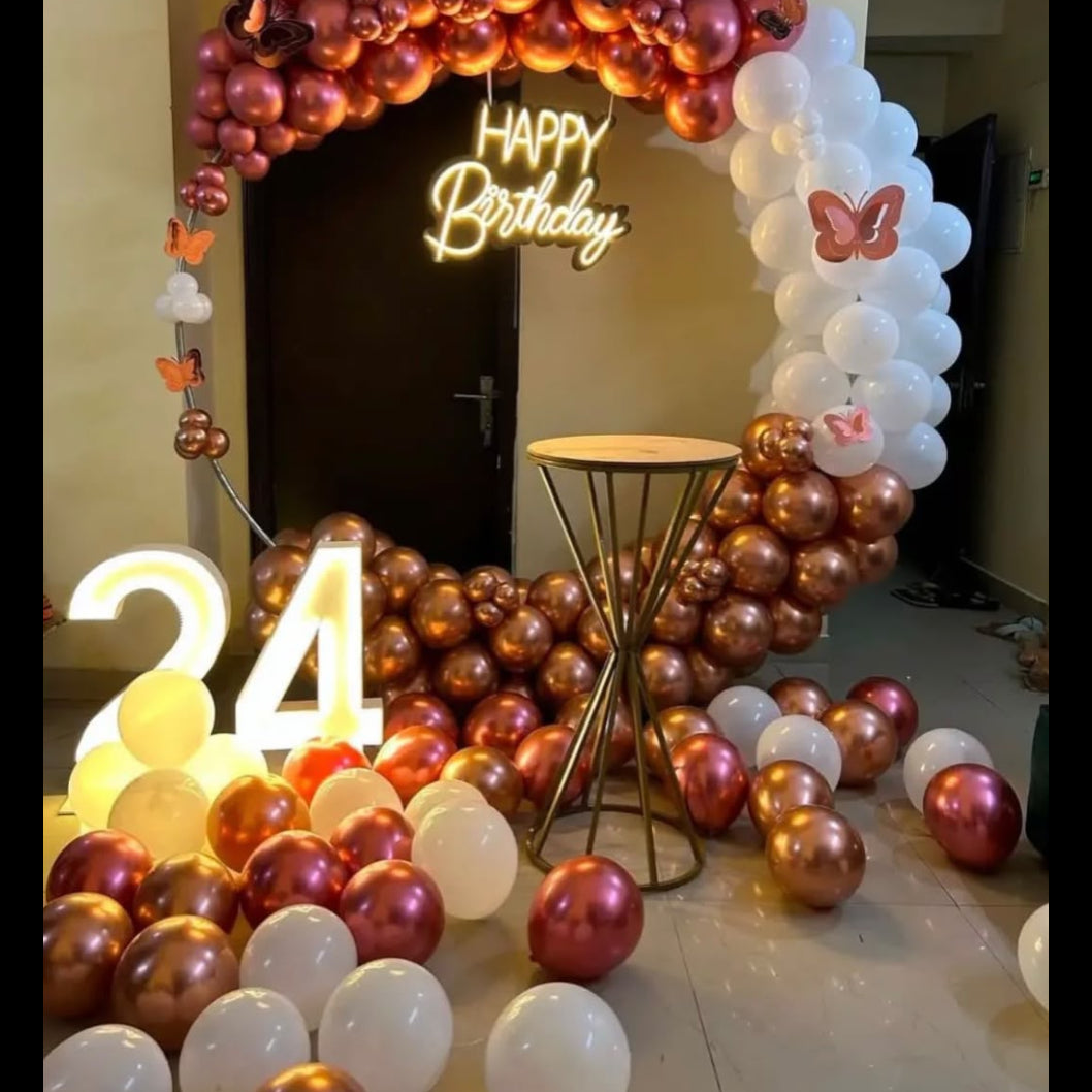 Blush & White - Birthday Balloon Ring Decor