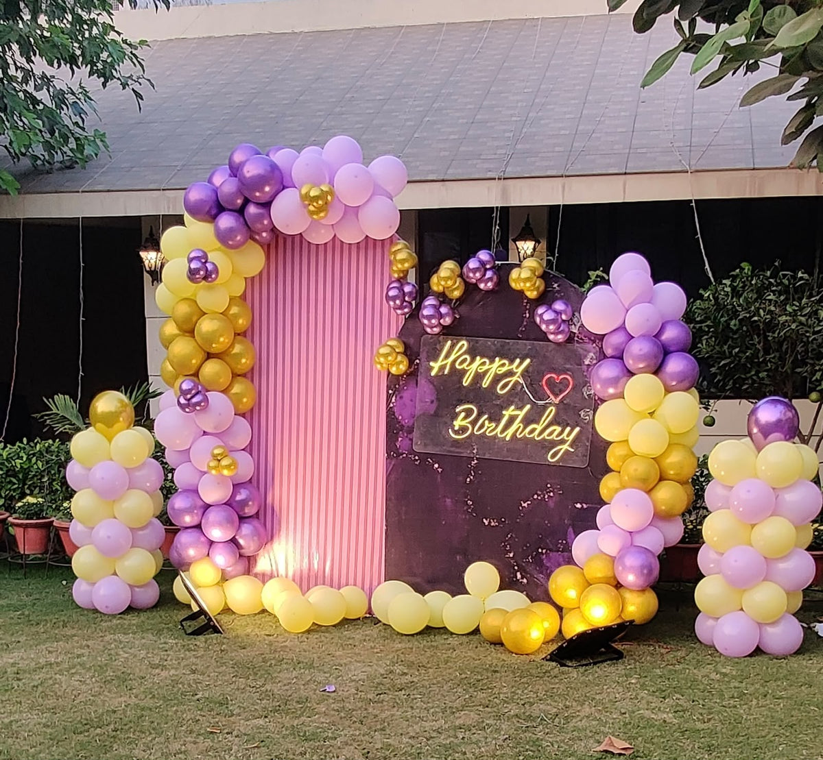 Lavender Lemon Outdoor Birthday Decor