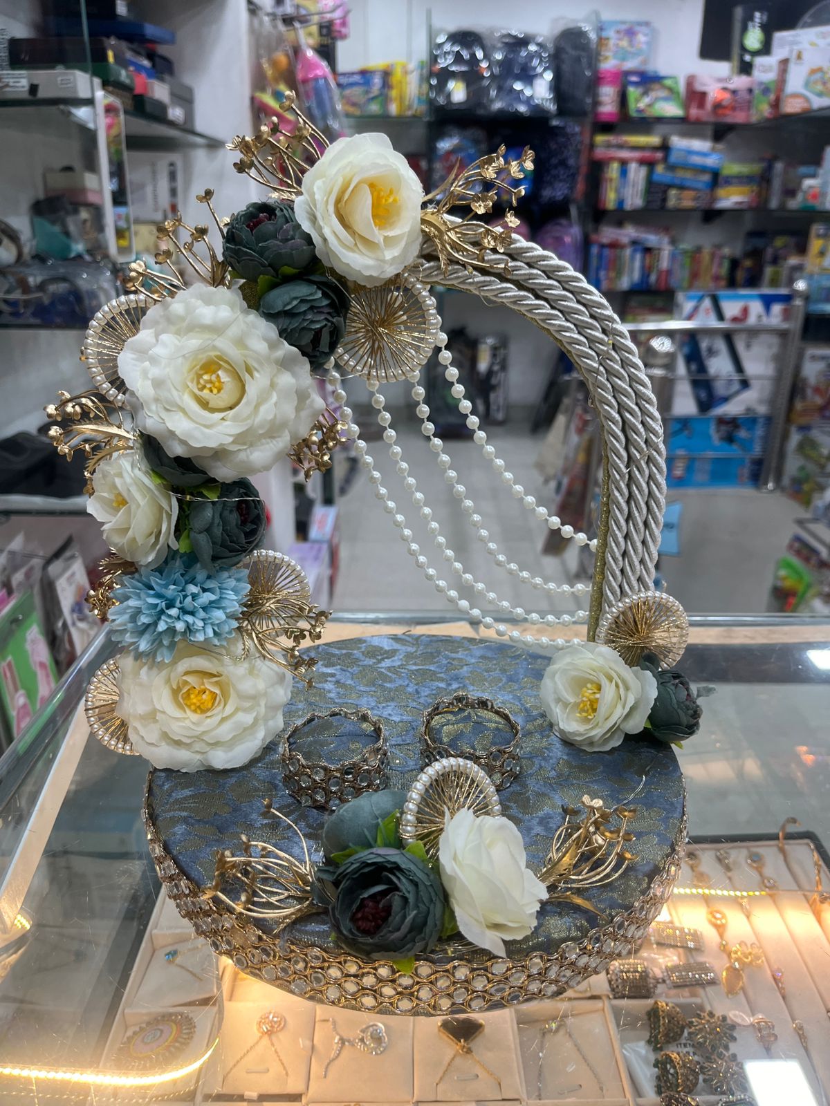 Floral Elegance Ring Tray . Rent it for