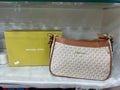 Vanilla & Tan Crescent Bag