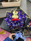 Dairy milk and teddy hamper