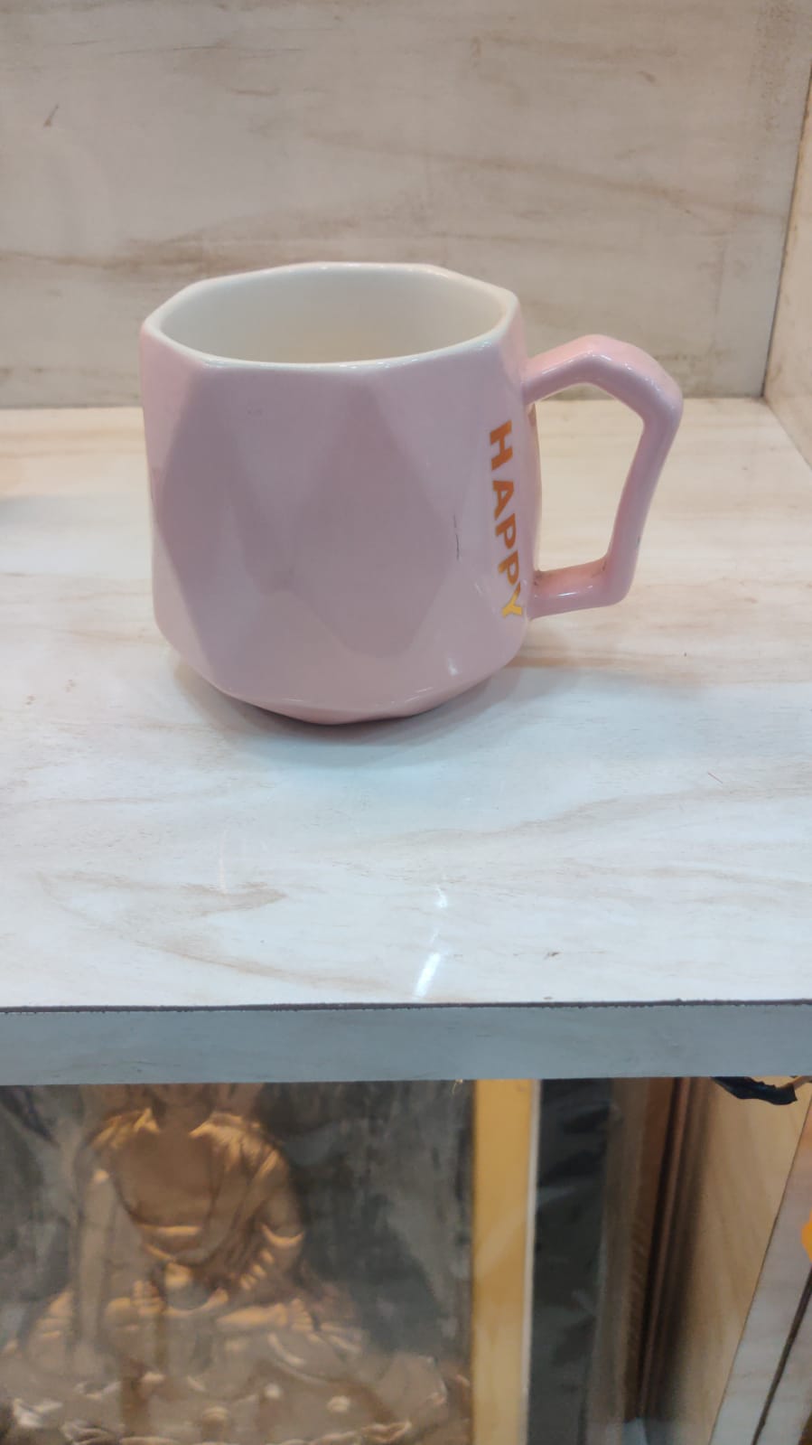 Pink Geometric Ceramic Mug