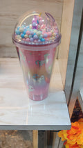 Pink Unicorn Tumbler with Dome Lid