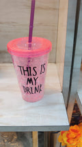 Double-Walled Sipper with Pastel Beads
