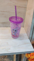 Purple Pastel Bead Unicorn Tumbler