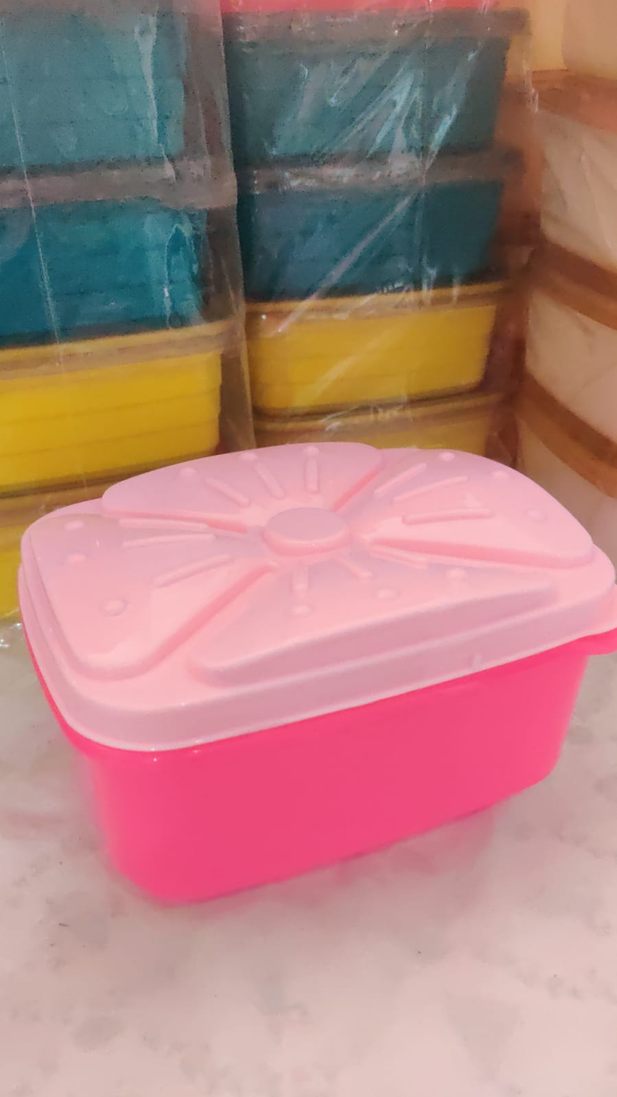 Bright Pink and Pastel Container