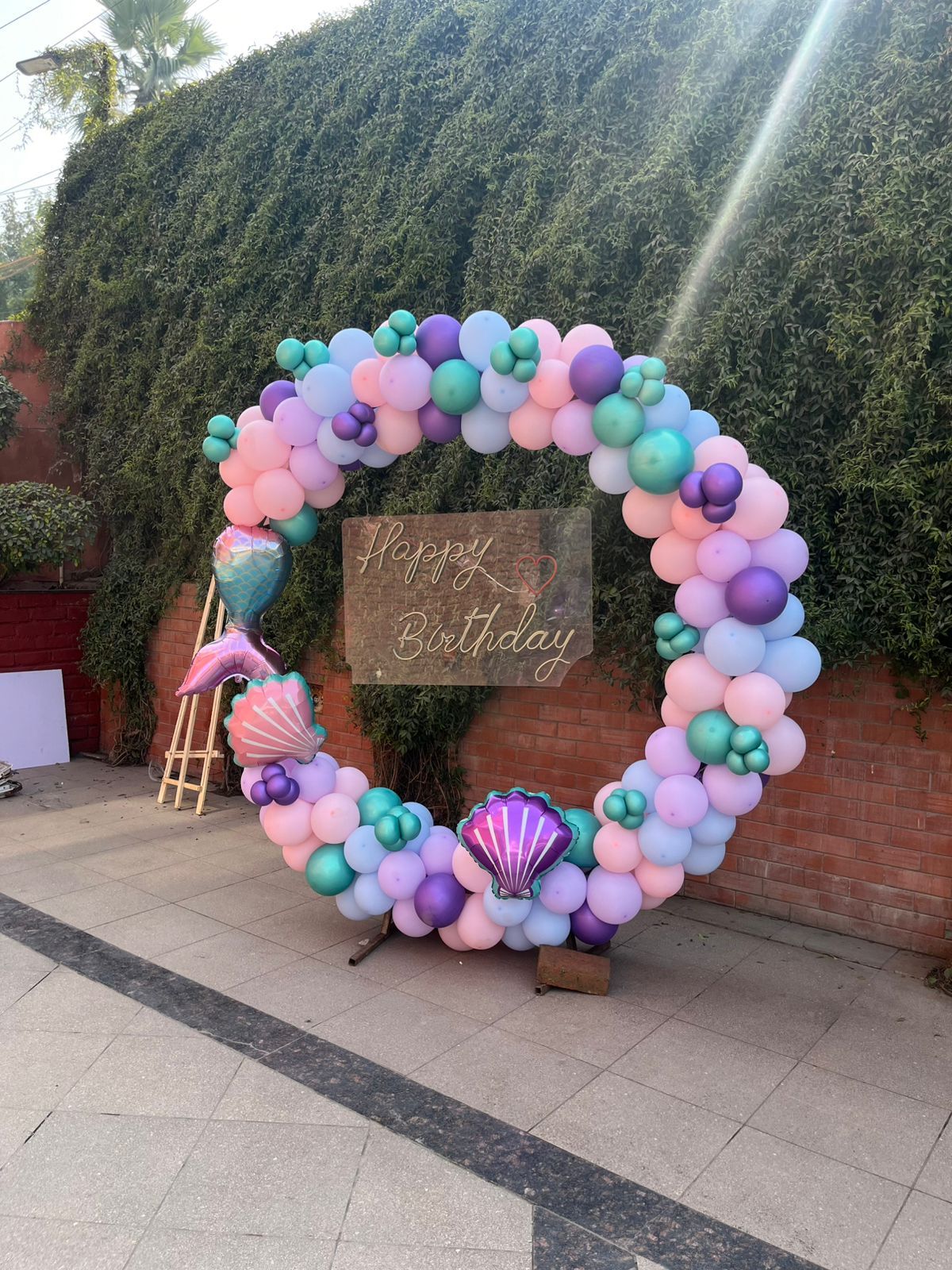 Mermaid birthday backdrop