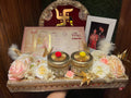 Royal wedding card with photo frame and dry fruits