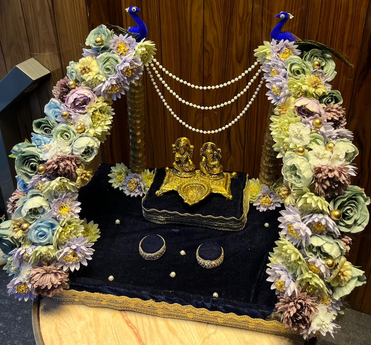 Royal peacock ring tray . Rent it for