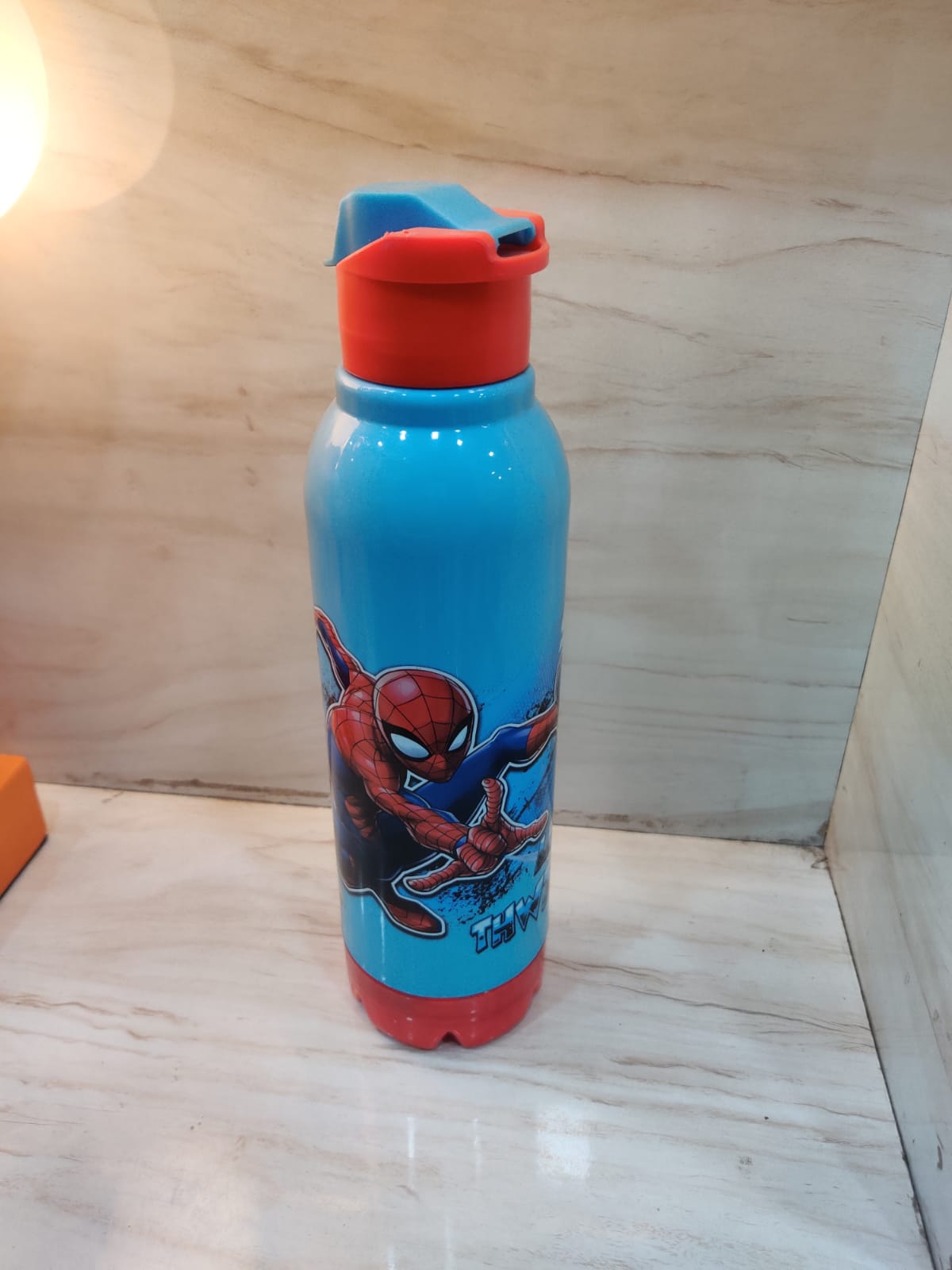Blue Spiderman bottle