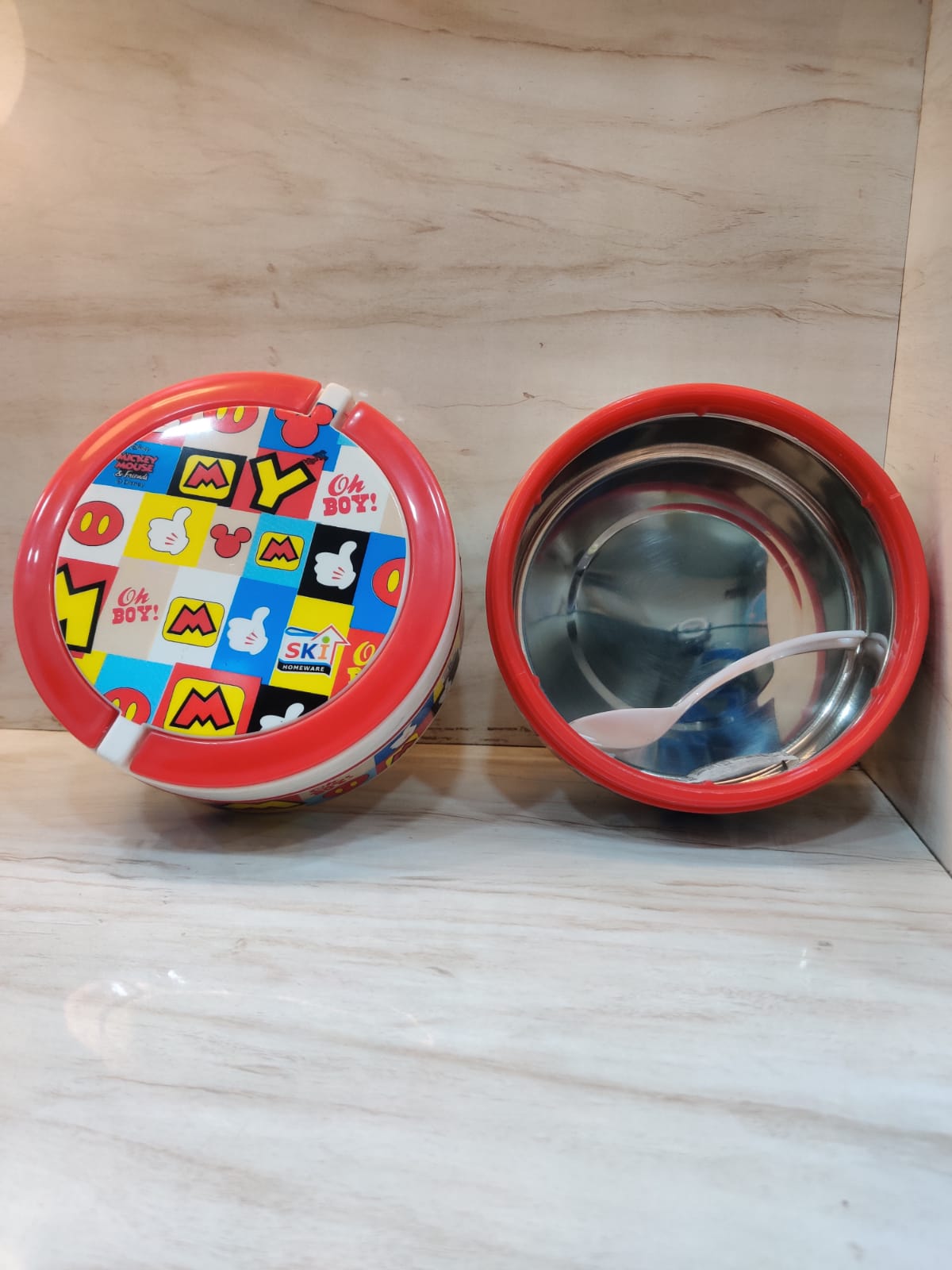 Round steel tiffin