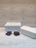 Luxury Gold-Tone Chain Frame Sunglasses