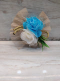 Blue and White Artificial Rose bunch