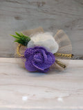 Lavender and white artificial roses bunch