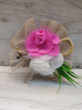 Pink and white roses bunch