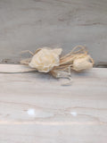 Ivory mesh jute flower bunch