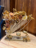 Pastel Floral Ring Ceremony Tray with Pearl Draping. Rent for